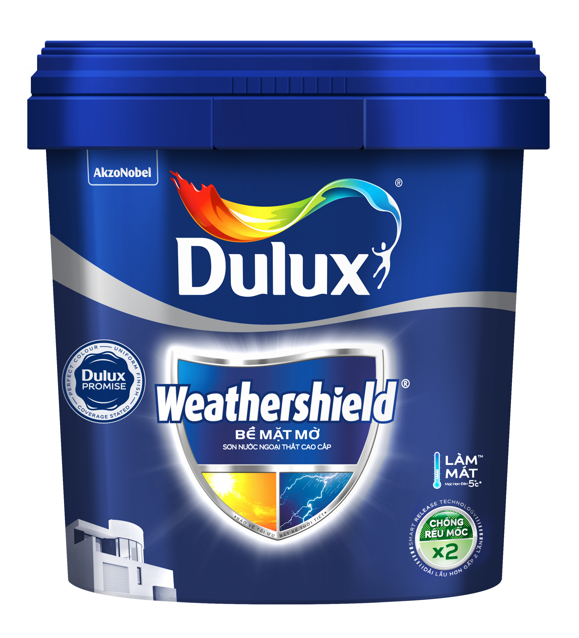 Sơn Dulux Weathershield bề mặt mờ