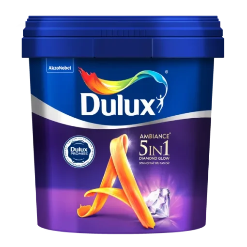 Sơn nội thất Dulux Ambiance 5 In 1 Diamond Glow siêu bóng 66AB lon 5L