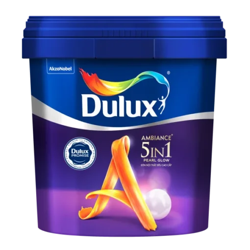 Sơn nội thất Dulux Ambiance 5 in 1 Pearl Glow bóng mờ 66A lon 5L