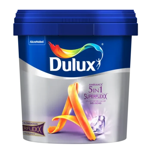 Sơn nội thất Dulux Ambiance 5 in 1 Superflexx siêu bóng Z611B lon 5L