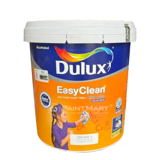 Sơn nội thất Dulux Easyclean lau chùi vượt trội kháng Virus bề mặt bóng 99AB - thùng 15L