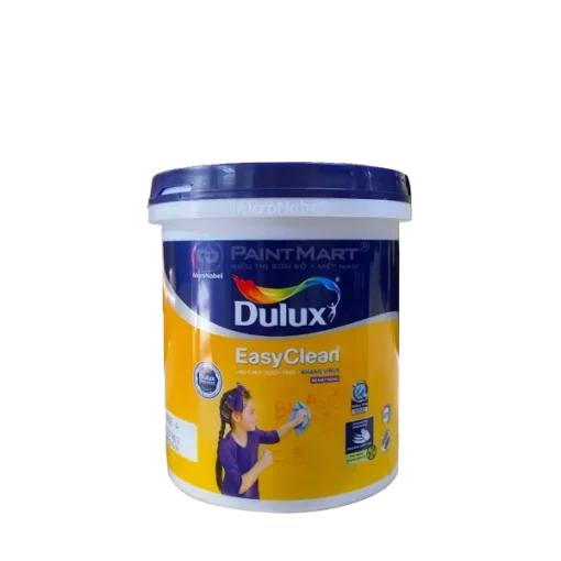 Sơn nội thất Dulux Easyclean lau chùi vượt trội kháng Virus bề mặt bóng 99AB - Lon 1L